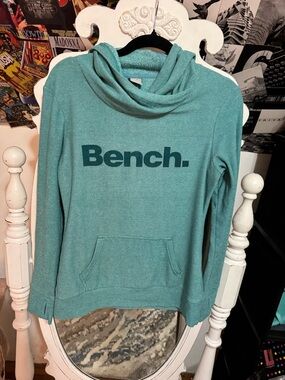 Bench Teal Cowl-Neck Pullover with Logo